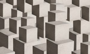 Background with abstract heap of boxes